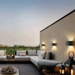 Lampada Da Parete A LED Da 1 Confezione Per Interni, Applique Da Parete, Lampada Da Parete Nera Moderna, Illuminazione In Alluminio Da 12 W Per Soggiorno, Camera Da Letto, Bagno, Cucina, Bianco Caldo -Negozio Di Illuminazione Per La Casa Alla Moda 55552147 2