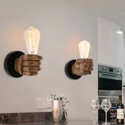 Lampada Da Parete Creativa E27 Industriale Retro Resina Applique Da Parete Bar Ristorante Caffetteria Decorazione Luci,mano Sinistra + Mano Destra -Negozio Di Illuminazione Per La Casa Alla Moda 56147396 3