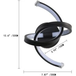 LED Lampada Da Parete Interno, 16W Applique Da Parete Di Design Curve, Lampada A Muro Moderno In Acrilico Per Corridoio, Scale, Ingresso, Camera Da Letto, 3500K Bianco Caldo -Negozio Di Illuminazione Per La Casa Alla Moda 56197249 4