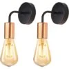 2 Pezzi Applique Da Parete Per Interni, Mini Applique Da Parete Industriale, Lampada In Ferro E27 Non Contiene Lampadina, Per La Decorazione Del Soggiorno Della Camera Da Letto Del Ristorante