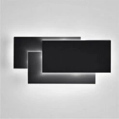 Applique Da Parete Interni LED, 24W Moderna Applique Da Parete IP44 Illuminazione Decorazione Per Soggiorno Camera Da Letto Sala Da Pranzo (Bianco Freddo/Nero)