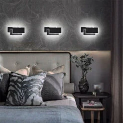 Applique Da Parete Interni LED, 24W Moderna Applique Da Parete IP44 Illuminazione Decorazione Per Soggiorno Camera Da Letto Sala Da Pranzo (Bianco Freddo/Nero) -Negozio Di Illuminazione Per La Casa Alla Moda 56489359 4