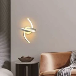 Lampada Da Parete Moderna A LED, 16W, 220V Lampada Da Parete Per Interni Con Personalità Semplice, Applique Da Parete Con Illuminazione Bianca Calda 3500K Per Camera Da Letto, Soggiorno, Corridoio (se -Negozio Di Illuminazione Per La Casa Alla Moda 58176945 4