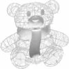 Orsetto Teddy Bear Luminoso Con Led Bianco Freddo Argento Per Interno -Negozio Di Illuminazione Per La Casa Alla Moda 62146339 1