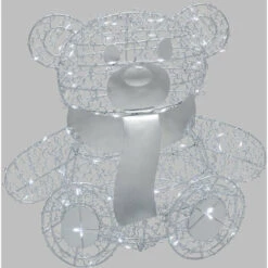 Orsetto Teddy Bear Luminoso Con Led Bianco Freddo Argento Per Interno -Negozio Di Illuminazione Per La Casa Alla Moda 62146339 3