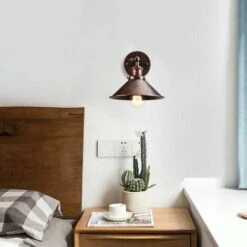 2X Lampada Da Parete Interni, Industriale Stile Applique Con Ø22cm Paralume, Illuminazione Da Parete Regolabile 180° Per Soggiorno Camera Da Letto Corridoio (Rosta Rossa) -Negozio Di Illuminazione Per La Casa Alla Moda 63686280 3
