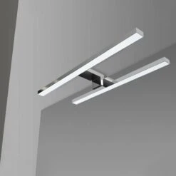 Applique Led Specchio Bagno L. 50 Cm Luce Naturale 4000K In Abs Cromo