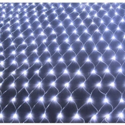 Randaco LED Luce Netta Tenda Decorativa Luci Leggiadramente All'aperto Luci Leggiadramente Illuminazione 4.5x1.6M Bianco Freddo