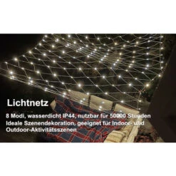 Randaco LED Luce Netta Tenda Decorativa Luci Leggiadramente All'aperto Luci Leggiadramente Illuminazione 4.5x1.6M Bianco Freddo -Negozio Di Illuminazione Per La Casa Alla Moda 65646835 4