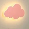 Applique Da Parete, Luce Nuvola, Interni Moderni, Paralume In Acrilico Con Luci LED Integrate, Camera Dei Bambini, Luce Tricromatica, Rosa