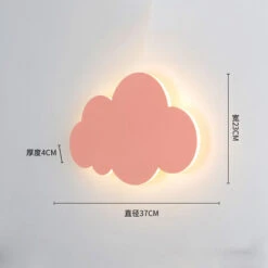 Applique Da Parete, Luce Nuvola, Interni Moderni, Paralume In Acrilico Con Luci LED Integrate, Camera Dei Bambini, Luce Tricromatica, Rosa -Negozio Di Illuminazione Per La Casa Alla Moda 67910389 5
