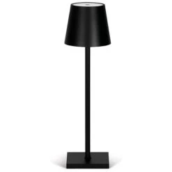 Lampada Da Tavolo Led Touch Polly Nera 5W Portatile A Batteria Ricaricabile USB Dimmerabile Wisdom