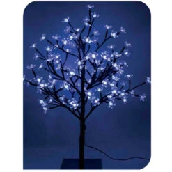 Albero 3d Sakura Tronco Dritto 60cm 120 Led Blu (interno) Edm