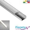 Profilo Alluminio 2M Per Strisce Strip LED Barra Rigida Profilato Copertura Opaco -Negozio Di Illuminazione Per La Casa Alla Moda 68900856 1