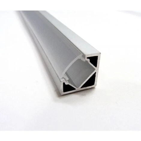 Profilo Alluminio Angolare Per Strisce Strip LED Barra Rigida Copertura Opaco 4 Profilo Alluminio Angolare Per Strisce Strip LED Barra Rigida Copertura Opaco - immagine 2