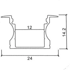 Profilo Alluminio Incasso Alto Strisce Strip LED Barra Rigida Copertura Opaco -Negozio Di Illuminazione Per La Casa Alla Moda 68901583 5