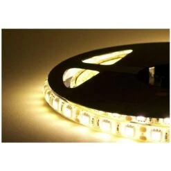 Striscia Led 12v Bobina Adesiva Luce Calda 5m Strip Interna Esterna Tagliabile