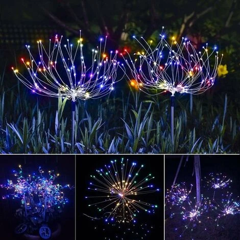 Luce Solare Da Giardino Per Esterni Fuochi D'artificio Solari Per La Festa Della Mamma, Festa Di Matrimonio, Natale, Decorazione Per Feste Di Compleanno, Illuminazione, Confezione Da 2 4 Luce Solare Da Giardino Per Esterni Fuochi D'artificio Solari Per La Festa Della Mamma, Festa Di Matrimonio, Natale, Decorazione Per Feste Di Compleanno, Illuminazione, Confezione Da 2 - immagine 2
