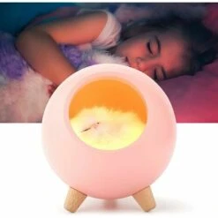 Luce Notturna Per Bambini A LED, Lampada Da Comodino Ricaricabile Touch, Lampada Per Gatti Regalo Per Donna Incinta, Bambino, Bambino, Rosa