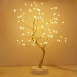 MINKUROW Luce Per Albero A Led, Luce Notturna A 108 Led A Stella, Albero Di Design Con Rami Di Filo Di Rame Regolabili, Per La Decorazione Della Festa Nuziale.