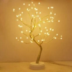 Lampada Da Tavolo A LED Tree Bonsai Usa Batteria E USB Lampada Da Inserimento Per Alimentazione Decorazione Albero Lampada Da Tavolo In Rame Regolabile Lampada Da Tavolo Night Light 108
