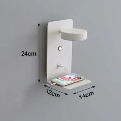 2pcs Applique USB Led Da Parete Comodino Lampada Da Lettura Dimmerabile, Lampada Da Parete Interni Con Interruttore E Porta Di Ricarica USB, Applique Da Comodino Orientabile A 90°, 3000K6000K, Bianco- -Negozio Di Illuminazione Per La Casa Alla Moda 74828503 4