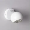 Lampada Da Parete In Alluminio Orientabile 1 Faretto Ates Bianco Bianco130 Mm -Negozio Di Illuminazione Per La Casa Alla Moda 7488457 1