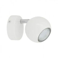 Lampada Da Parete In Alluminio Orientabile 1 Faretto Ates Bianco Bianco130 Mm -Negozio Di Illuminazione Per La Casa Alla Moda 7488457 3