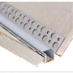 Profilo Angolare Da Incasso Per Cartongesso In Alluminio Per Strip Led A Scomparsa 2 Metri Angolo Interno