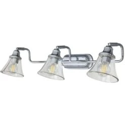 Lampada A Parete/bagno Light Antoine Metal Chrom E14 3x Max 40W IP44 H: 14 Cm L: 65 Cm B: 18 Cm Dimmabile