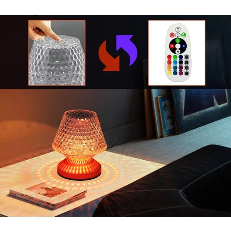 Lampada LED Tavolo Touch Multicolor Effetto Cristallo Giochi Luci Wireless USB 5 Lampada LED Tavolo Touch Multicolor Effetto Cristallo Giochi Luci Wireless USB - immagine 3