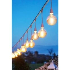 Catenaria Luminosa Americana Luci Led 10m E27 Da Esterno LPGLed Bianco,230V