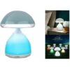 Lampada Da Tavolo Touch Led Rgb Fungo 7 Colori Cromoterapia Ricaricabile HC868