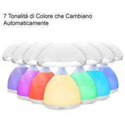 Lampada Da Tavolo Touch Led Rgb Fungo 7 Colori Cromoterapia Ricaricabile HC868 -Negozio Di Illuminazione Per La Casa Alla Moda 8021785 4