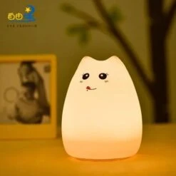 None Luce Notturna A LED Luce Notturna Portatile Ricaricabile USB Per Bambini Con Controllo Del Tocco Sensibile A 7 Colori