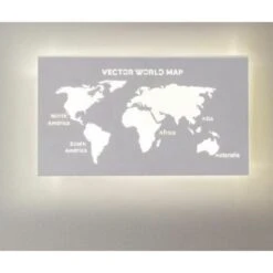 Applique Lampada A Led Per Parete Muro Illuminazione Planisfero Cambia 3 Luci