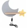 Lampada Per Bambini Applique Con Mensola Luna Grigio -Negozio Di Illuminazione Per La Casa Alla Moda 83560626 1