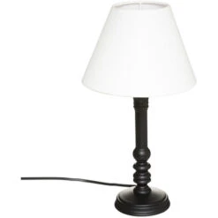 Lampada Diritta Leo H36cm, Bianco E Nero - Atmosphera Créateur D'intérieur
