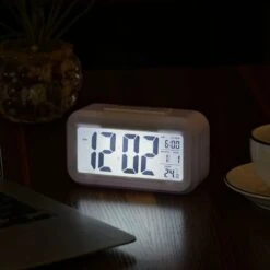 MINKUROW Sveglia Digitale Intelligente Con Pulsante Snooze Per Data E Temperatura Orologio Da Tavolo Rettangolare Alimentato A Batteria Per Camera Da Letto Ufficio Rosa -Negozio Di Illuminazione Per La Casa Alla Moda 85700363 5