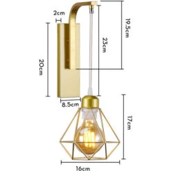 Applique Da Parete Retrò Lampada Da Parete Vintage Applique Parete Moderna Applique Per Interni Minimalista Oro Per Ufficio Bar Camera Da Letto, E27 -Negozio Di Illuminazione Per La Casa Alla Moda 85752852 5