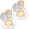 2PCS Applique Da Parete Retrò Lampada Da Parete Moderna Applique Parete Per Interni Applique In Metallo, Dia15CM Angolo Regolabile Bianco Per Ufficio Camera Da Letto Bar E27 -Negozio Di Illuminazione Per La Casa Alla Moda 85752855 1