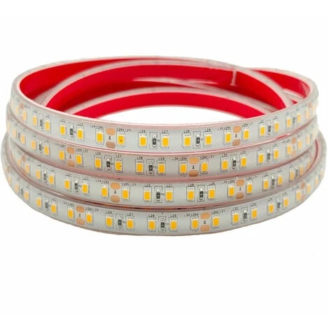 Striscia LED Bianco Caldo 24V 3000K, 5M 8mm Impermeabile IP67 LED A Doppia Fila 2835 Striscia SMD Per Cucina 3 Striscia LED Bianco Caldo 24V 3000K, 5M 8mm Impermeabile IP67 LED A Doppia Fila 2835 Striscia SMD Per Cucina