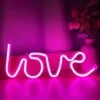 Love Neon Light Pink Neon Sign Neon Sign Art Lampada Da Parete USB/batteria Led Fluo Sign Neon Sign Per Girl Room Light Up Love Neon Sign Per San Valentino Matrimonio -Negozio Di Illuminazione Per La Casa Alla Moda 91730964 1