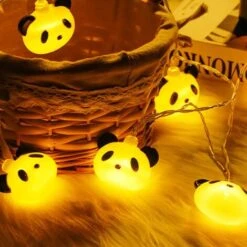 Simpatiche Lucine A Forma Di Testa Di Panda Lucine A LED Per La Camera Dei Bambini Luce Notturna Di Natale Lampada Giocattolo Decorazione Della Casa Regali 2m 10 Luci USB Alimentate -Negozio Di Illuminazione Per La Casa Alla Moda 92435177 2