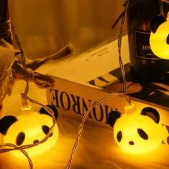 Simpatiche Lucine A Forma Di Testa Di Panda Lucine A LED Per La Camera Dei Bambini Luce Notturna Di Natale Lampada Giocattolo Decorazione Della Casa Regali 2m 10 Luci USB Alimentate -Negozio Di Illuminazione Per La Casa Alla Moda 92435177 3