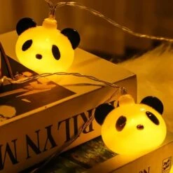 Simpatiche Lucine A Forma Di Testa Di Panda Lucine A LED Per La Camera Dei Bambini Luce Notturna Di Natale Lampada Giocattolo Decorazione Della Casa Regali 2m 10 Luci USB Alimentate -Negozio Di Illuminazione Per La Casa Alla Moda 92435177 4
