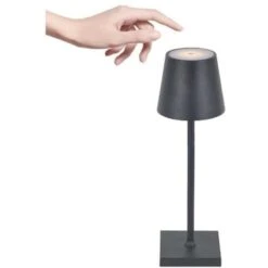 LAMPADA DA TAVOLO LED RICARICABILE SIMILE POLDINA TOUCH DIMMER NERA -Negozio Di Illuminazione Per La Casa Alla Moda 92976038 4