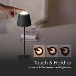 LAMPADA DA TAVOLO LED RICARICABILE SIMILE POLDINA TOUCH DIMMER NERA -Negozio Di Illuminazione Per La Casa Alla Moda 92976038 5