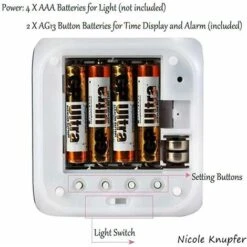 ZOLGINAH Panda LED Sveglia, Sveglia Notturna Per Bambini, Quadrata, Display LCD Illuminato, Panda Design (6) 11 ZOLGINAH Panda LED Sveglia, Sveglia Notturna Per Bambini, Quadrata, Display LCD Illuminato, Panda Design (6) -Negozio Di Illuminazione Per La Casa Alla Moda 93434909 5