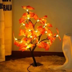 Lampada Da Tavolo Con Foglie Autunnali, Lampada Da Ramo A Led, Luce Dell'albero A Led, Lampada Da Comodino Notte Camera Da Letto, Luci Notturne Decorazione Lampada Da Scrivania Per Natale, Interni, De -Negozio Di Illuminazione Per La Casa Alla Moda 94163246 3